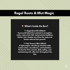 Hair Essence Mist & Regal Root Oil Combo | Natural Hair Growth, Anti Hair Fall & Keratin Boost